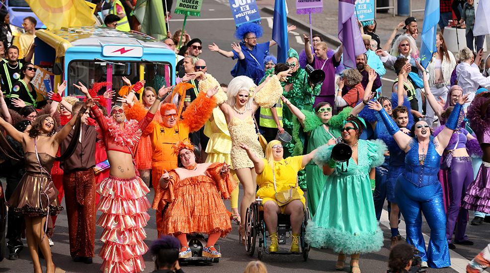 Team MOBILISE take part in the Pride Parade on September 24, 2022 in Birmingham, England